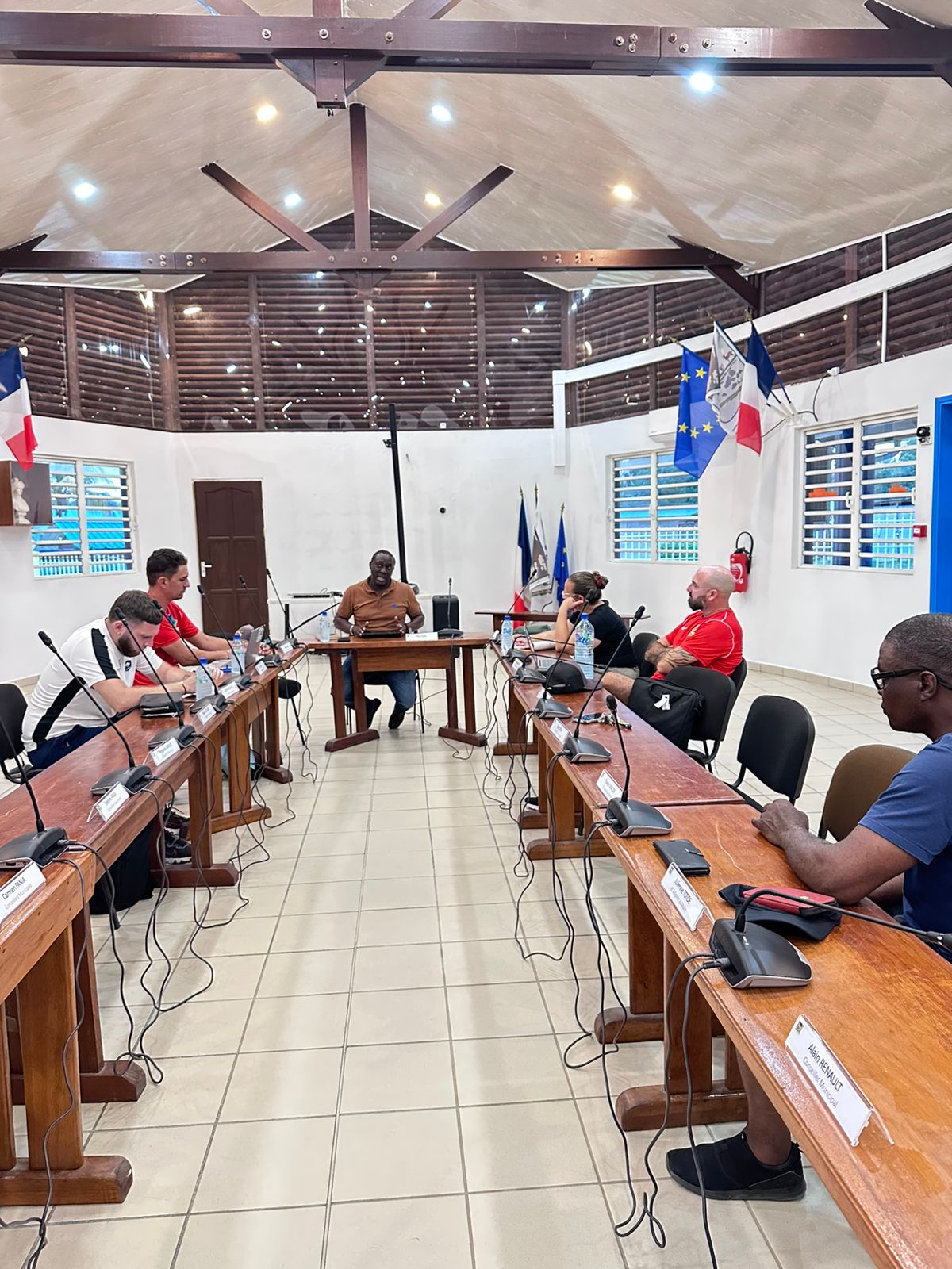 Réunion  avec la délégation de la ligue du football en Guyane